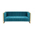 American light luxury blue fabric sofa set